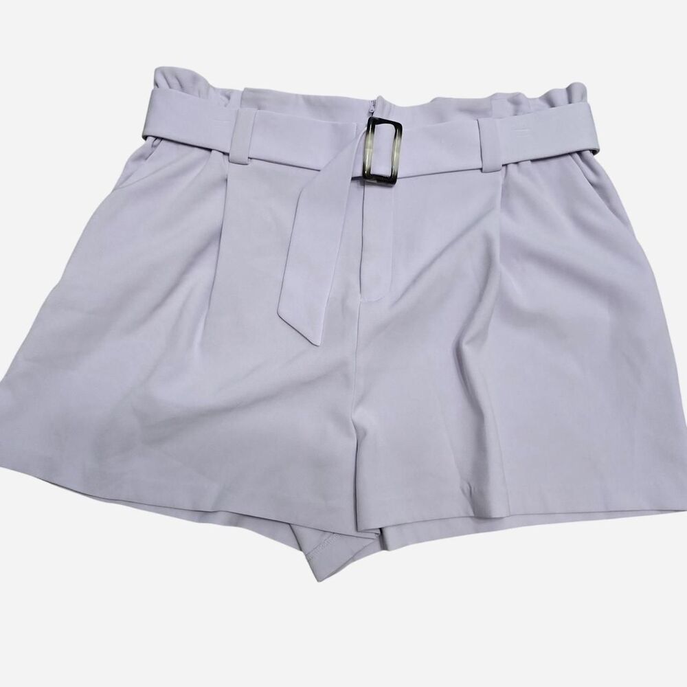 Nine West Paperbag waist Women's Size XL lavender shorts with belt